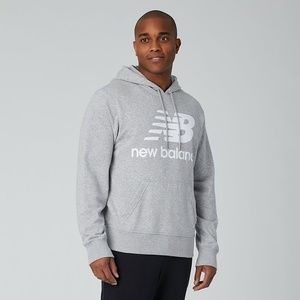 New Balance Mens Essential Stacked Pullover Hoodie